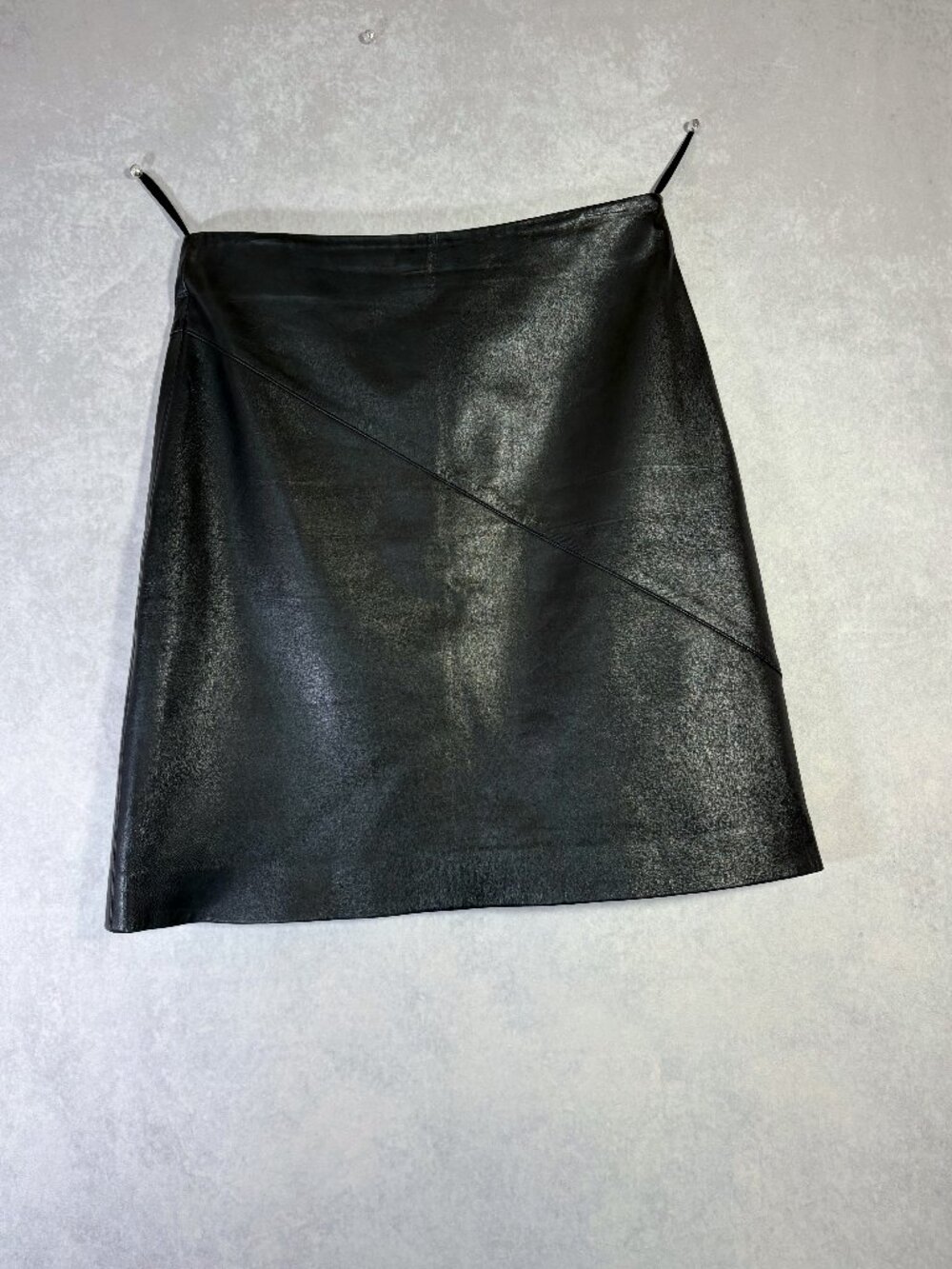 Anonymous by John Carlisle Genuine Lambskin Leather Skirt Black Size 6